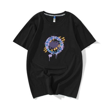 純棉寬松原創半袖2023新款夏季白色T恤男美式潮牌ins男士短袖衣服