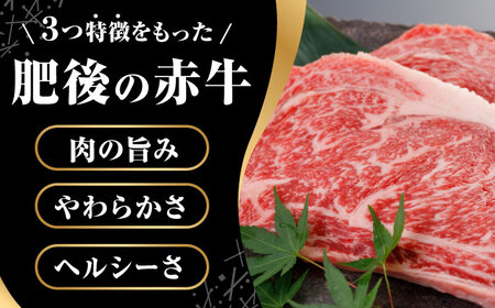 肥後の赤牛 ロースステーキ 500g ロース ステーキ 贅沢 熊本 赤牛 あか牛 褐牛 あかうし 褐毛和種 肥後 冷凍 国産 牛肉 九州産 熊本産[YDF027]