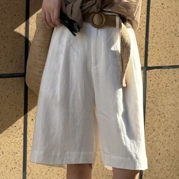 [米蘭精品] 現貨+預購 高腰西裝褲法式A字短褲直筒五分短褲顯瘦休閒女裝-高腰顯瘦女褲子74ma75