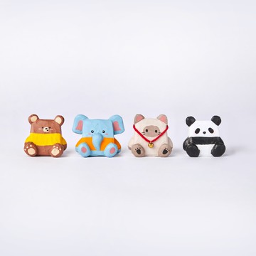 木雕方臉動物家族