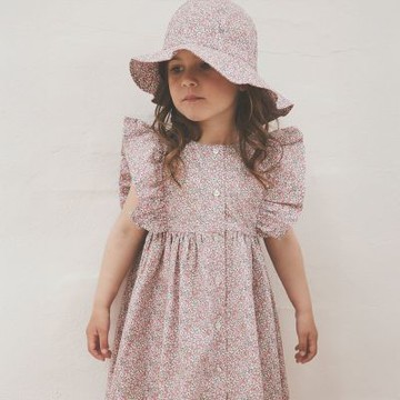 Brands4kids Liberty碎花粉色遮陽帽_HUTTEliHut系列