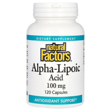 Natural Factors, α-硫辛酸，100 毫克，120 粒膠囊