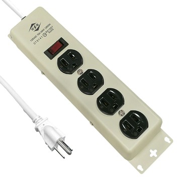 【威電】CT-3141-6 鐵殼3孔1開4插 延長線6尺/1.8M(台製 新安規 過載斷電 耐熱插座 雙層電線)