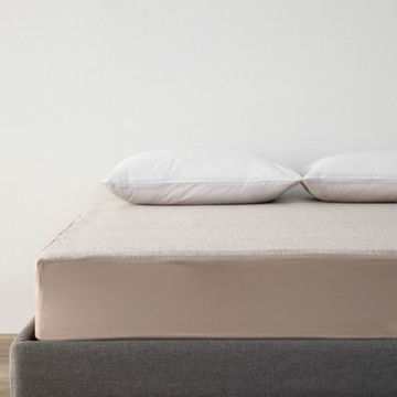 SNOW TOUCH 涼感床包式保潔墊單人 沙礫棕