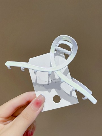 白色大抓夾女夏季后腦勺鯊魚夾高級感發卡2022年新款夾子頭飾發卡