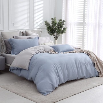 HOYACASA 300織天絲床包四件組 薄被套/兩用被套- 織夢星空