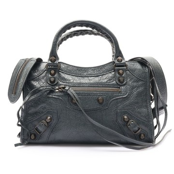 BALENCIAGA 巴黎世家 Le City Mini 肩背包 綠色 山羊皮 300295 【二手名牌BRAND OFF】