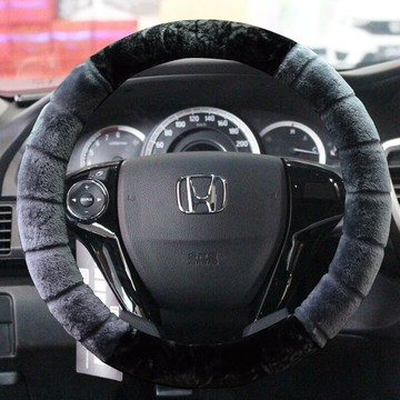 廣汽本田飛度鋒范凌派雅閣繽智方向盤套毛絨秋冬季保暖棉汽車把套