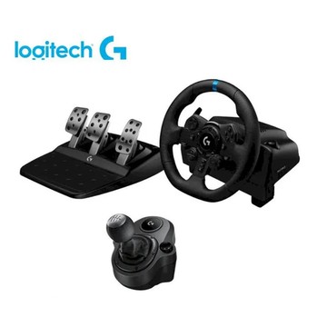 【Logitech 羅技】G923 賽車模擬電競方向盤 + 換檔變速器(排檔桿) 支援PS4／PS5／PC