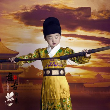 鳳綾兒童影樓古裝主題寫真服裝 男童活潑可愛秀演出服裝 繡春刀