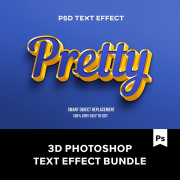 字體樣式 | 57款炫彩3D立體Logo海報標題特效字體設計Ps樣機素材