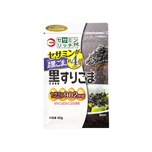 カタギ食品 セサミンリッチ 黒すりごま 60g×5個