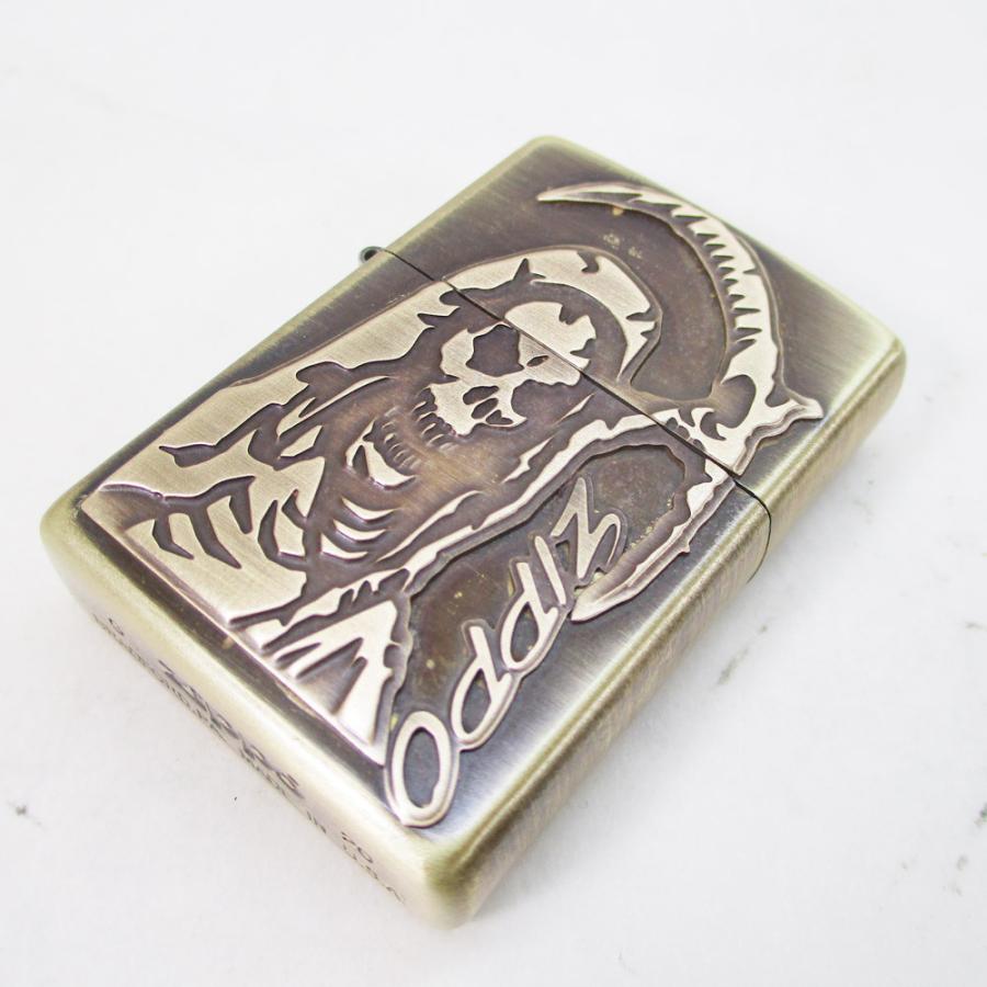 ZIPPO ジッポー オイルライター 復刻プレート 真鍮古美 Grim Reaper 死神 2BSM-DET