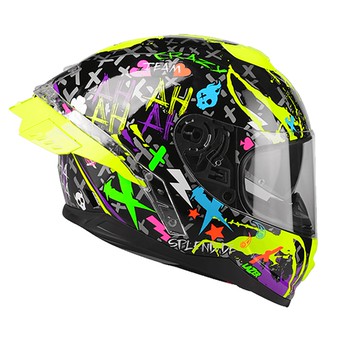 【新品訂購】LAZER Rafale CRAZY 消光黑螢光黃 全罩式安全帽 (內藏墨鏡)【預購商品非現貨/急用者請勿訂購/預購商品實際到貨配合原廠出貨請勿催單】【煞車燈另購】