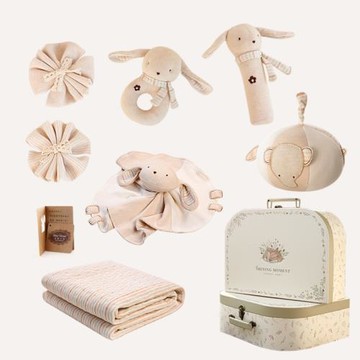 嬰兒玩具小狗禮盒用品新生兒寶寶禮物兔子見面禮玩具玩偶周歲禮物