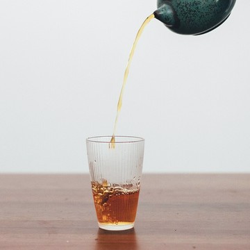 半宅日式豎條紋水杯耐熱玻璃茶杯主人杯威士忌清酒荔枝酒梅子酒杯