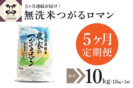 無洗米 10㎏ 青森県産 つがるロマン （精米） 