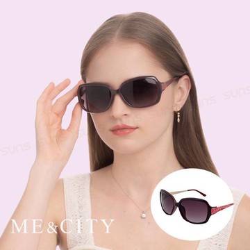 【SUNS】ME&CITY 浮雕閃耀花紋金屬太陽眼鏡 時尚精緻 抗UV400 (ME 1218 J01)