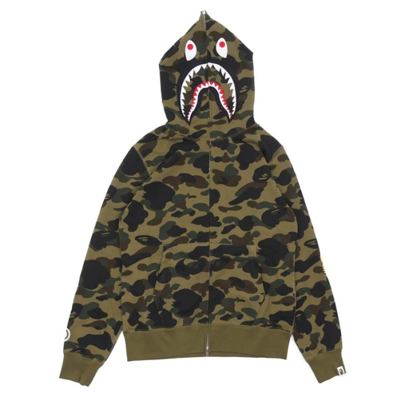 A BATHING APE (エイプ) 1ST CAMO SHARK FULL ZIP HOODIE (シャーク ...