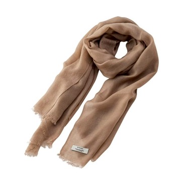 尼泊爾手工100%喀什米爾羊絨圍巾 尼泊爾手工100%喀什米爾羊絨圍巾 - 淺藍色