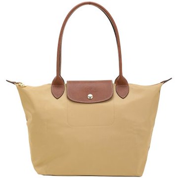 LONGCHAMP Le pliage 原創系列 長提把摺疊水餃包(M/淺褐)