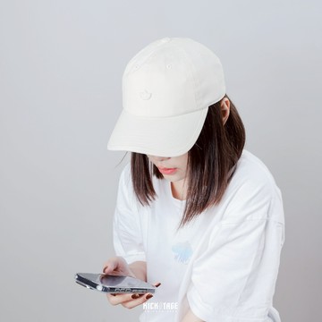 ADIDAS PE DAD CAP 三葉草 小標 米白色 老帽 棒球帽 男女款【IL4884】