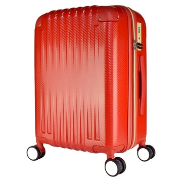 WALLABY 袋鼠 凹凸紋拉鍊箱 HTX3-2101-24R  24吋  紅色 + 金色  1個