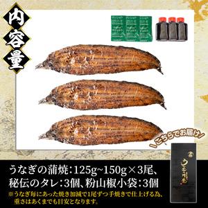 ふるさと納税 1042-1 昭和56年創業 うなぎの川豊 有頭 蒲焼き 3尾 セット 鹿児島県鹿屋市