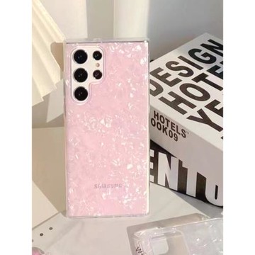 適用于三星S23新款S24手機殼S21女款S23+貝殼紋S23Ultra簡約S22plus日韓潮牌三星S20保護套防摔奢華軟殼