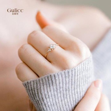 【Gulicc】古莉可 幸運女神 幾何鑲鑽 可調式 戒指(首飾 飾品 造型戒 尾戒 食指戒 戒指 指環 情人節 母親節 七夕 生日禮物)