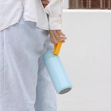 aks 莫蘭迪側提保溫瓶 L  蘭迪藍  450ml  1個