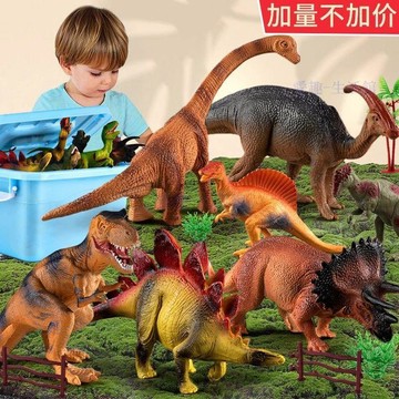 💖臺灣-出貨💖全套恐龍玩具大全3到6歲男孩仿真動物模型霸王龍新年六一禮物兒童06A5