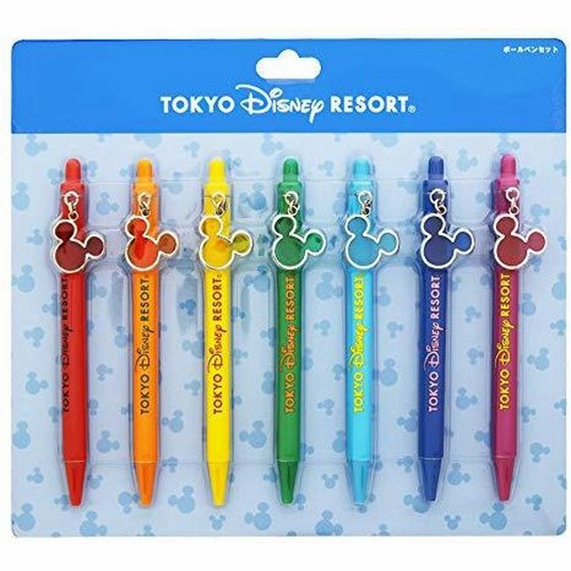 ミッキー マウス ボールペン 7本 セット インク 黒 ミッキー型チャーム付き ディズニー 文房具 東京 ディズニーリゾート限定 通販 Lineポイント最大get Lineショッピング