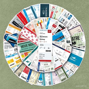 行李箱貼紙 旅行箱貼 大張貼紙 貼紙 52張ins風登機牌創意diy塗鴉行李箱筆記本滑闆手機殻卡通裝飾貼紙