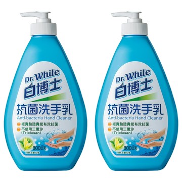 Dr.White 白博士 抗菌洗手乳 無添加三氯沙 清新玉蘭花香  800g  2瓶