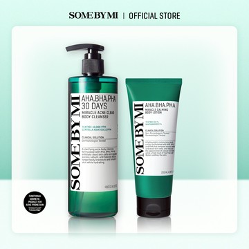 [SOMEBYMI] 茶樹三酸30天奇蹟沐浴乳 + 三酸茶樹奇蹟身體乳 (400g + 200ml)