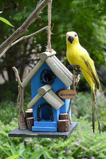 花園裝飾別墅庭院園林景觀實木仿真鳥窩鳥屋農家樂幼兒園戶外掛飾
