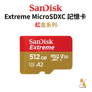 【SanDisk 晟碟】Extreme microSDXC UHS-I 記憶卡 V30 A2 190MB/s 運動攝影