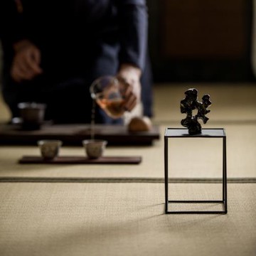 草木祠 鐵藝小茶棚茶具收納日式多寶閣博古架展示置物架功夫茶具