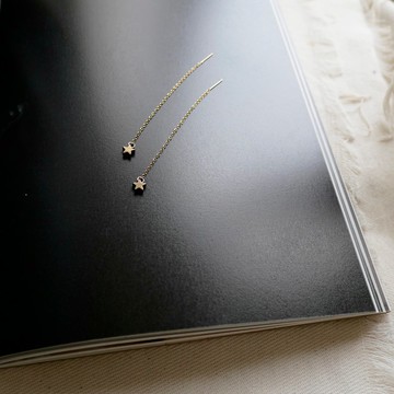 【流星】 黃銅鍍金耳環