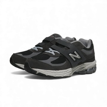 NEW BALANCE 童鞋 NB 2002 黑灰色 黏帶 氣墊 中童 PV2002RA
