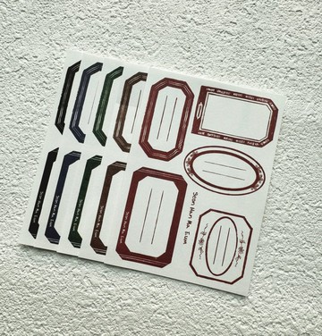 油畫棒質感標籤貼紙 10 張入