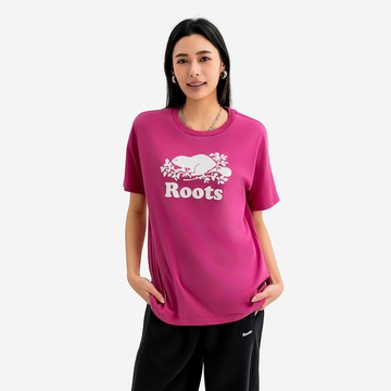 Roots 女裝- COOPER RELAXED 短袖上衣 (洋紅色)