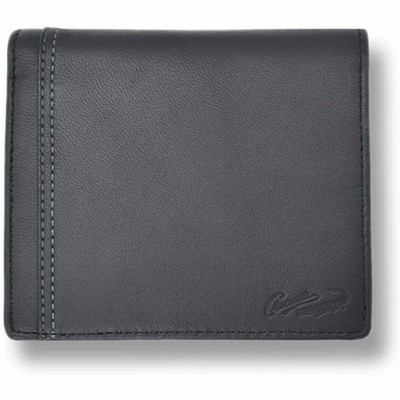 【全3色】 CROCODILE クロコダイル ウォレット 二つ折り ボックス型小銭入れ付き 財布(81cr63) (ブラック)