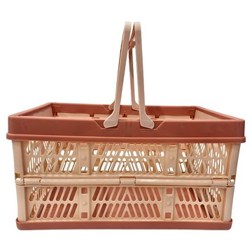 多功能用途可摺疊收納籃  乾燥粉  中(38 x 25.5 x 20cm)  1個