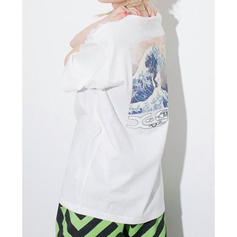 エックスガール X-GIRL × JIMMYZ HOKUSAI WAVE S/S TEE 半袖 Ｔシャツ