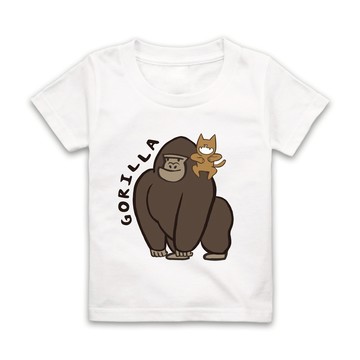 字母G-GORILLA短袖T恤-白