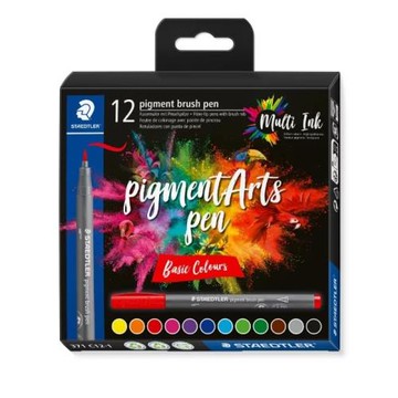 【STAEDTLER 施德樓】彩藝毛筆12色-刷尖