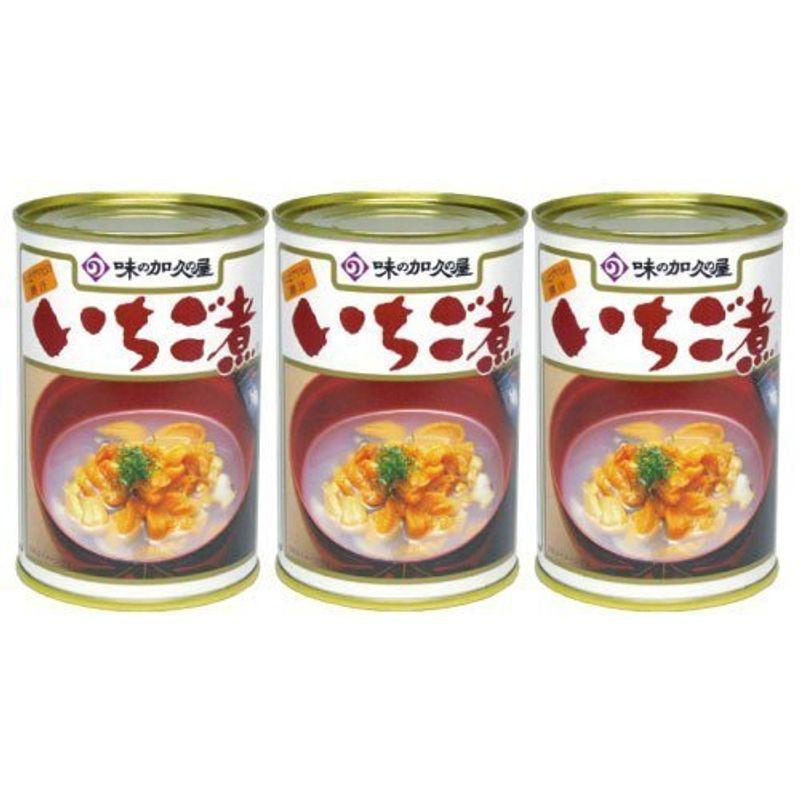 ウニとアワビの潮汁 元祖いちご煮 415g×3缶セット 味の加久の屋青森名産品