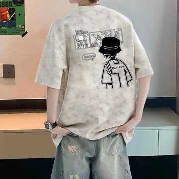 原創重磅男女衣服短袖短袖夏季薄款美式復古寬鬆青少年t恤韓版